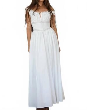 NEW SHANI belle corset detail maxi dress in white